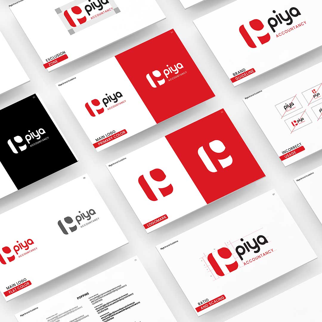 Corporate identity application mockup